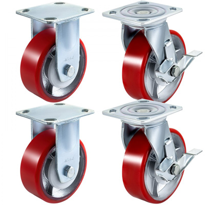CASTER WHEEL RED 2"